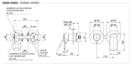 Смеситель для душа Remer Infinity I93ZP