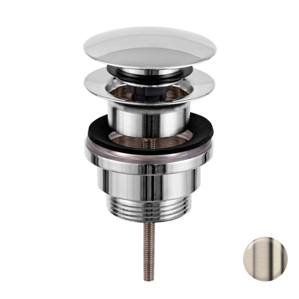 Донный клапан универсальный 1”1/4 Remer 905CCR114NZ никель брашированный PVD