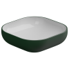 Раковина накладная биколор 45 см GSG Ceramic Design Easy EALAVQU45BI000/036, White/Smeraldo Matt