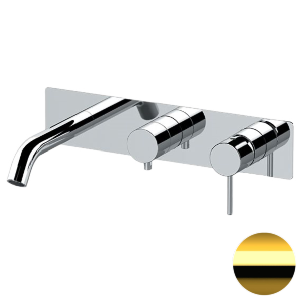 Смеситель для ванны Remer X Style X54D2WBDO, золото глянцевое