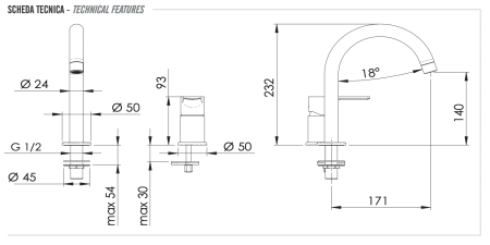 Смеситель для раковины Remer Energy EY57