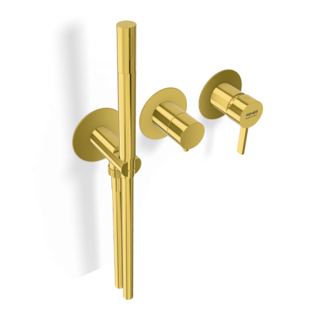 Смеситель для душа Remer Metrica MC97D2PDO, золото глянцевое