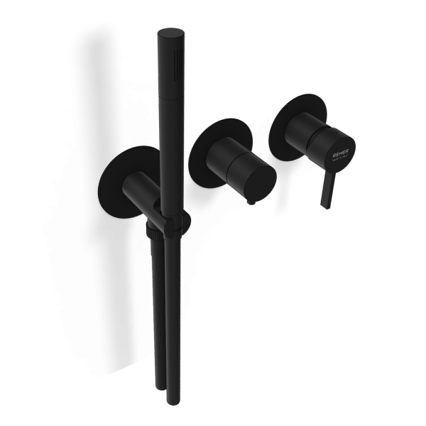 Смеситель для душа Remer Metrica MC97D2PNO, черный матовый