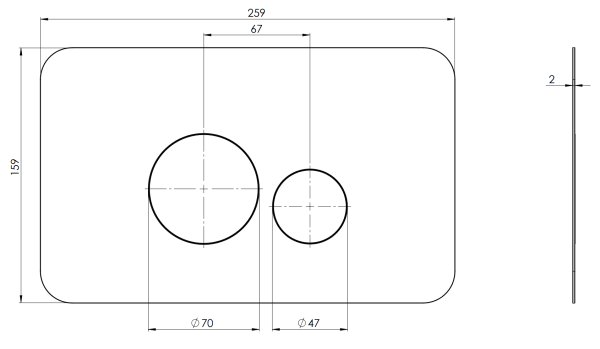 Кнопка смыва Remer RB810BG, золото брашированное