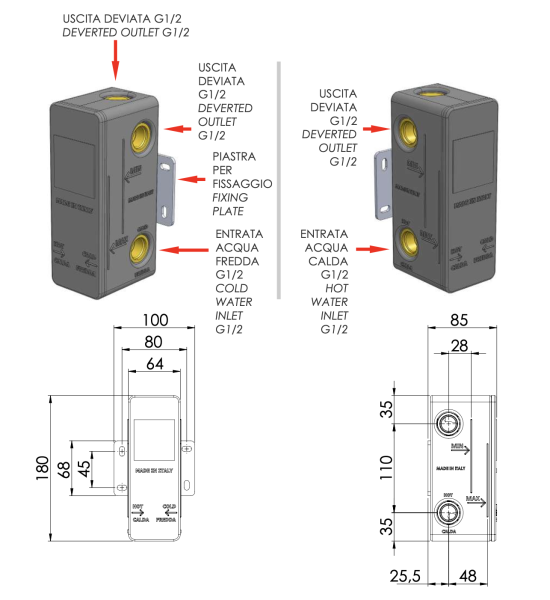 Скрытая часть на 3 выхода Daniel DANBOXD3