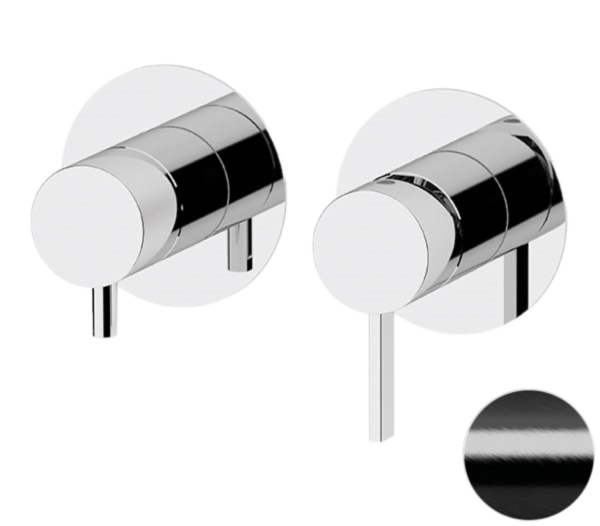 Смеситель для душа Remer Metrica MC92ZPWBCFP, черный брашированный хром