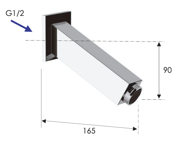 Излив настенный 16 см Remer 91Q2