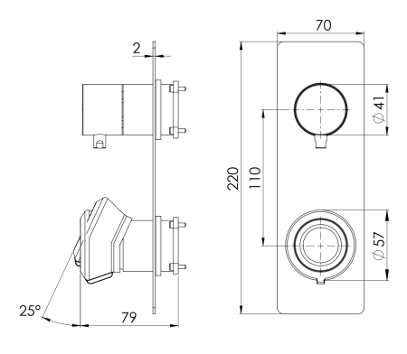 Смеситель для душа Remer Element ET92WB