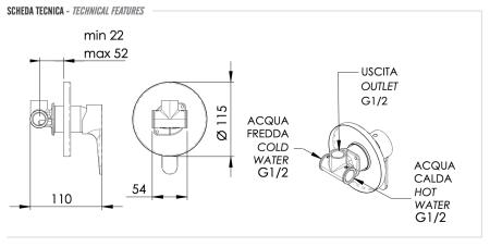 Смеситель для душа Remer Winner W30