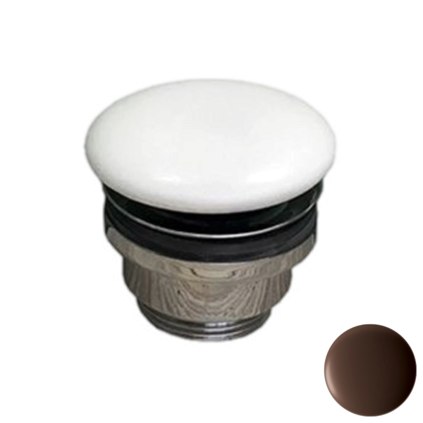 Донный клапан универсальный 1”1/4 с керамической крышкой GSG Ceramic Design PILTONUNIAR035, Cacao Matt