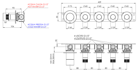 Смеситель для душа Remer X Style N98D4P