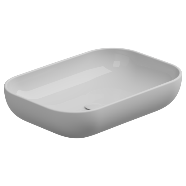 Раковина накладная биколор 60x42 см GSG Ceramic Design Easy EALAVRE60BI000/001, White/White Matt