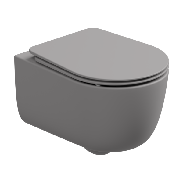 Чаша подвесного унитаза со смывом Smart Clean GSG Ceramic Design Hit! HIWCSO038, Fumo Matt