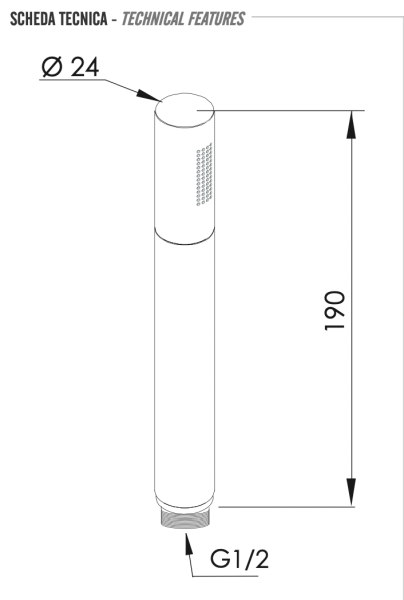 Ручной душ Remer 317MMNOX, черный матовый