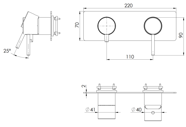 Смеситель для душа Remer X Style X93ZWBBG, золото брашированное