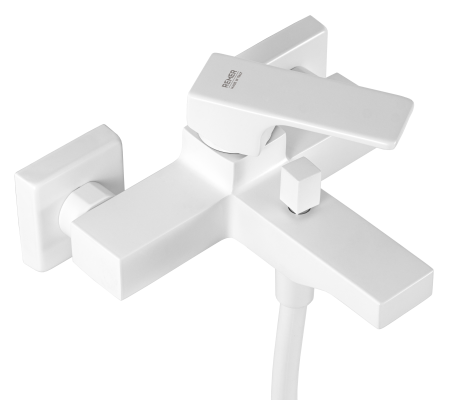 Смеситель для ванны Remer Absolute AU02BO, белый матовый