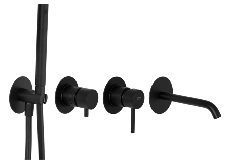 Смеситель для ванны Remer X Style X96S03ROXXNO, черный матовый