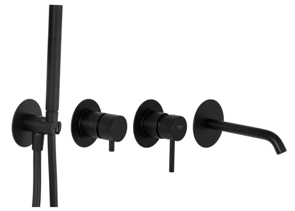 Смеситель для ванны Remer X Style X96S03ROXXNO, черный матовый