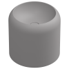 Раковина накладная 42 см GSG Ceramic Design Petra PELAVSECOLFS038, Fumo Matt