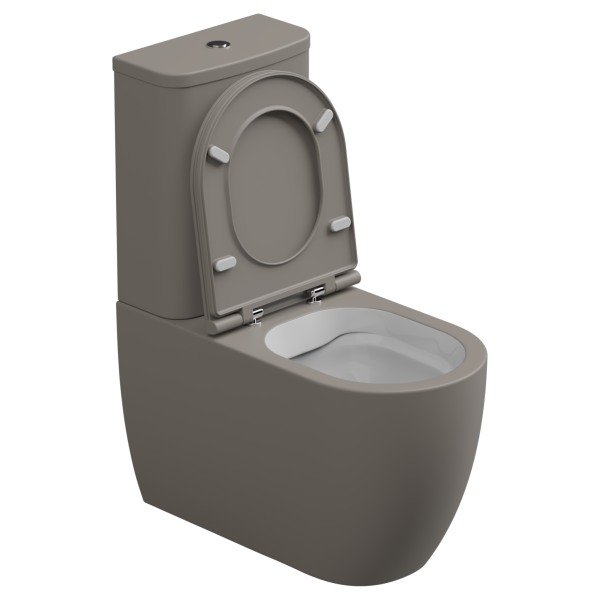 Чаша напольного унитаза биколор GSG Ceramic Design Like LKMBLBI000/030P, White/Cashmere Matt