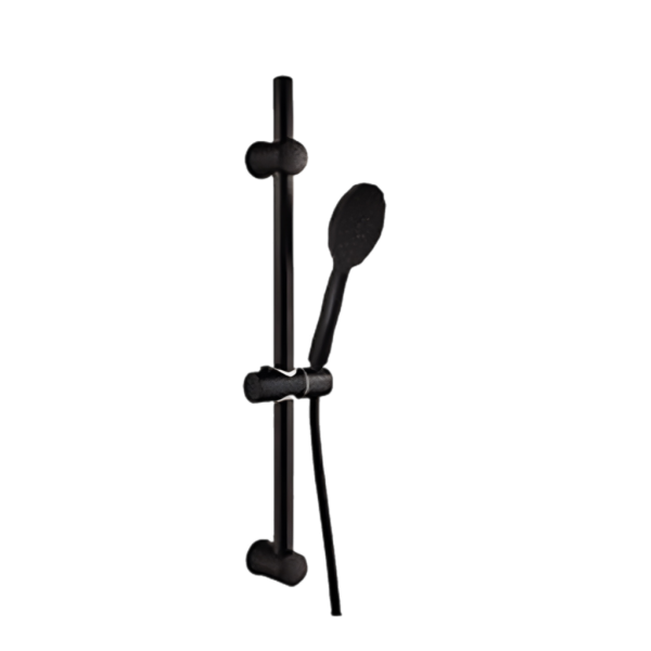 Душевая стойка с ручным душем и шлангом Remer 317ID8MPNO, черный матовый