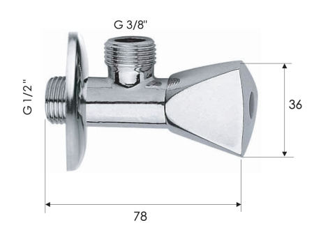 Запорный вентиль 1/2*3/8 Remer 1291238
