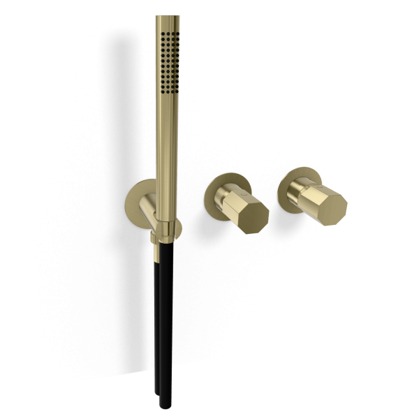 Смеситель для душа Remer Ottagono ON97D3PWBCH, шампань брашированная PVD