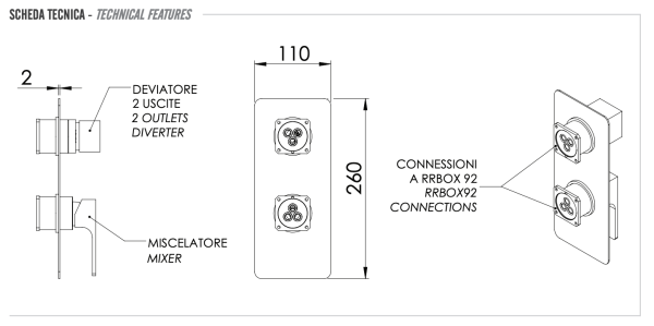 Смеситель для душа Remer Absolute AU92KBBO, белый матовый