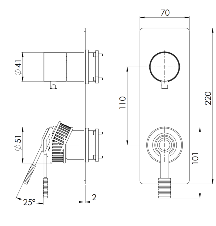 Смеситель для душа Remer Atelier AL93WB
