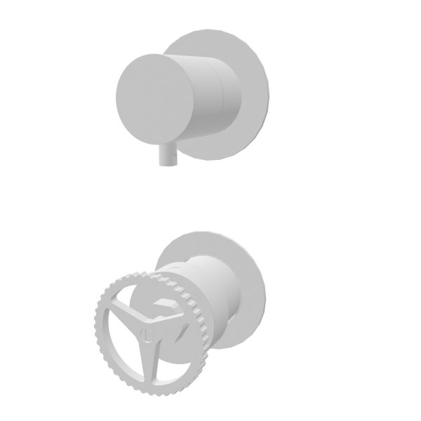 Смеситель для душа Remer Chrono CH93PWBBO, белый матовый