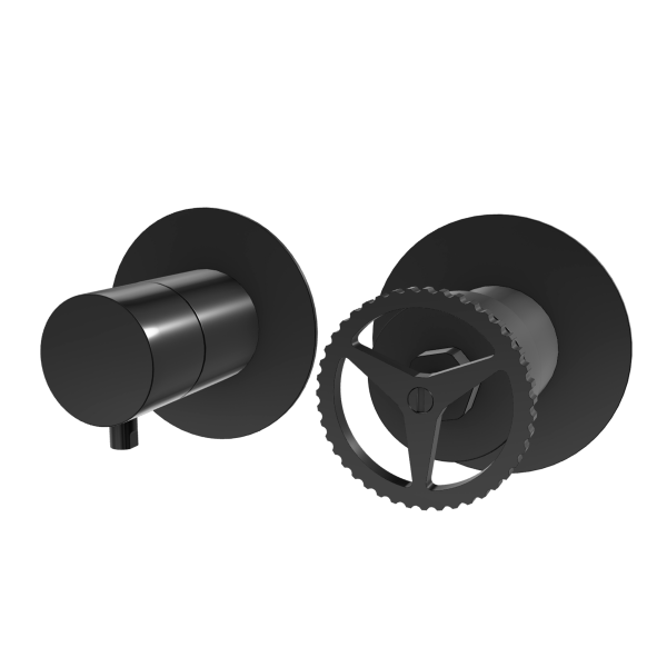 Смеситель для душа Remer Chrono CH92ZPWBCFP, черный брашированный хром