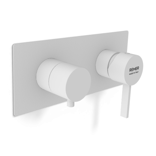 Смеситель для душа Remer Metrica MC93ZWBBO, белый матовый