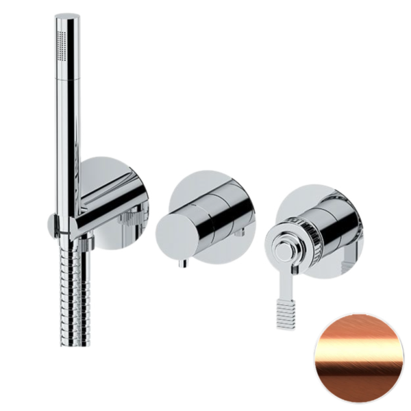 Смеситель для душа Remer Atelier AL97D3PWBRP, медь брашированная