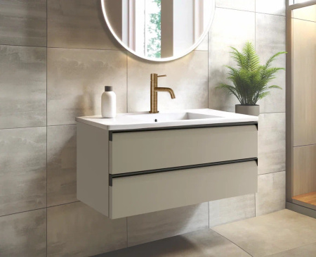 Тумба для раковины с 2 ящиками 80 см Onsen Fusion 78-BP-082-K1-M16,  орех