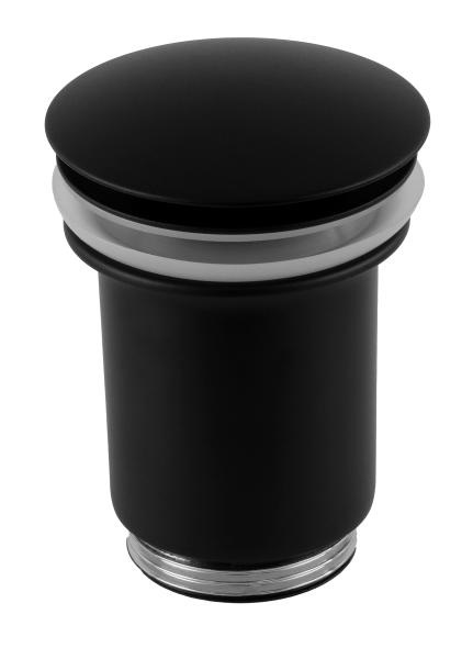 Донный клапан без перелива 1”1/4 Remer 904CC114NO, черный матовый