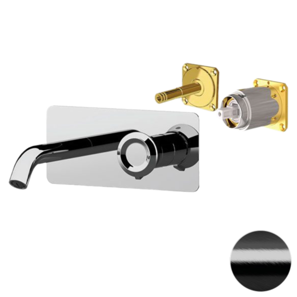 Смеситель для раковины Remer Element ET15KBCFP, черный брашированный хром