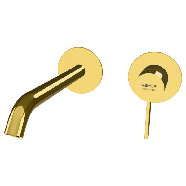 Смеситель для раковины Remer Metrica MC15PWBDO, золото глянцевое