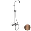 Душевая система термостатическая с изливом Remer Elegance EQ34ASSDCU, медь брашированная PVD