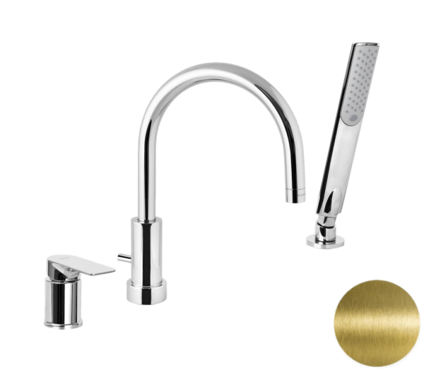 Смеситель для ванны Remer Infinity I07VO, состаренная латунь