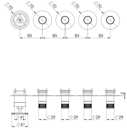 Смеситель для душа Remer Chrono CH98D4PWB