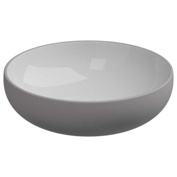 Раковина накладная биколор 45 см GSG Ceramic Design Easy EALAVRO45BI000/038, White/Fumo Matt