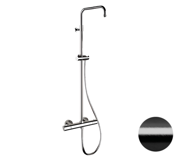 Душевая система термостатическая Remer Elegance EQ32ASSDCFP, черный брашированный хром
