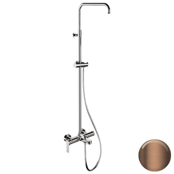 Душевая система с изливом Remer Energy EY34ASSDCU, медь брашированная PVD
