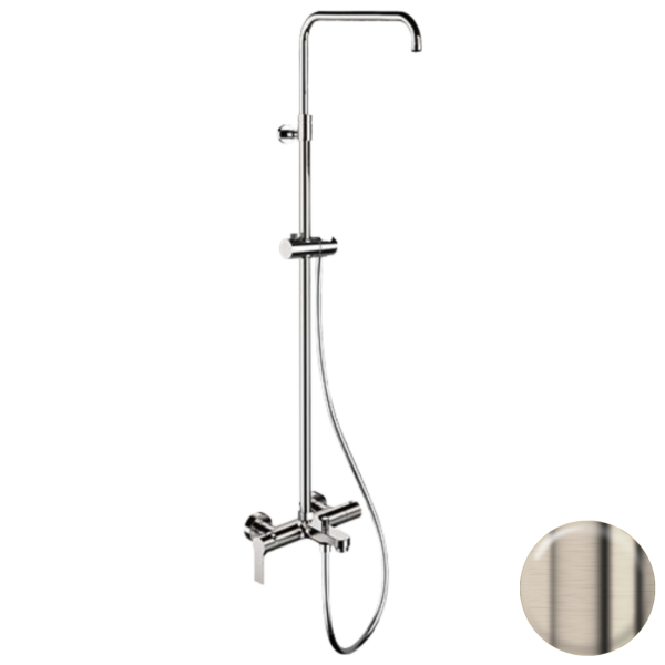 Душевая система с изливом Remer Energy EY34ASSDNZ, никель брашированный PVD