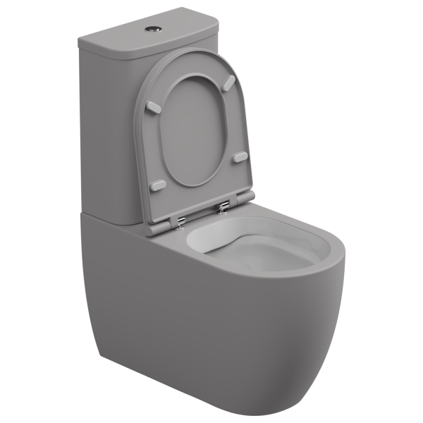 Чаша напольного унитаза биколор GSG Ceramic Design Like LKMBLBI000/038P, White/Fumo Matt