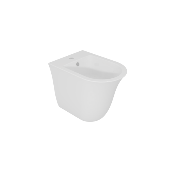 Биде приставное GSG Ceramic Design Flut FLBI01000, белый глянцевый