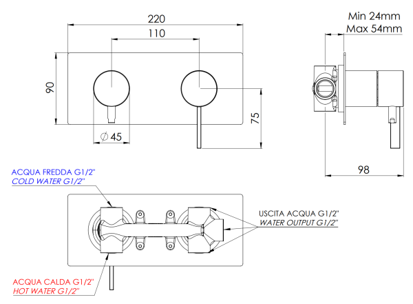 Смеситель для душа Remer Metrica MC93Z