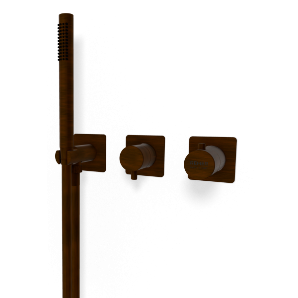 Смеситель для душа Remer X Style XT97D3QPWBBR, бронза масляная