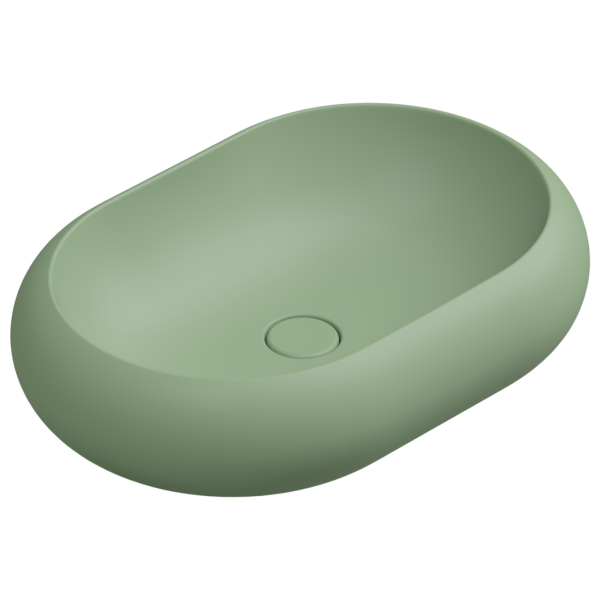 Раковина накладная 60x42 см GSG Ceramic Design Petra PELAV60031, Salvia Matt