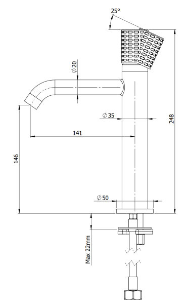 Смеситель для раковины Remer Celebrity CEC12ARP, медь брашированная